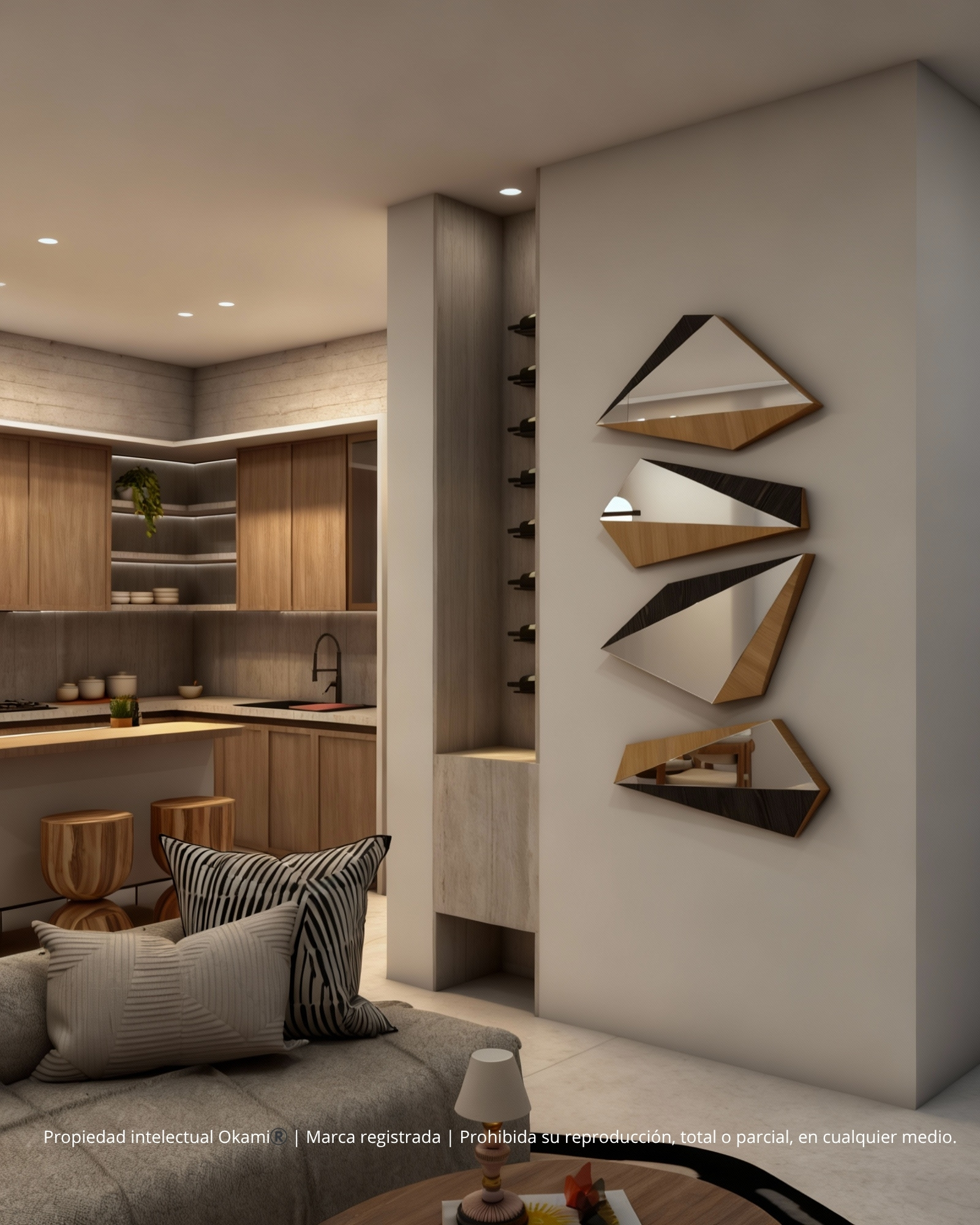 CAMINO FRACTAL - 4 PIEZAS - LATERAL